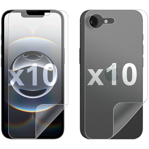 10 Set Soft PET Anti-scratch Film Screen Protector Guard for Apple iPhone 17e Front and Back Bulk