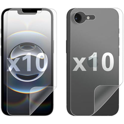 10 Set Soft PET Anti-scratch Film Screen Protector Guard for Apple iPhone 17e Front and Back Bulk