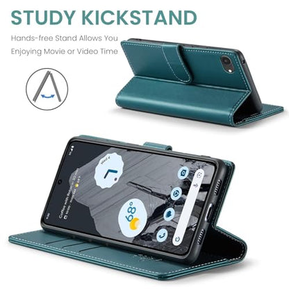FLIPALM Card Holder Wallet Case for iphone 17e, Green | Card Holder, RFID Blocking, PU Leather Folio Flip, Kickstand, Protective Shockproof Cover - color: Green