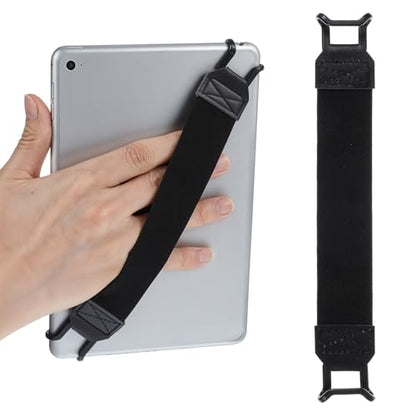 Ptwola Hand Strap Holder Universal Tablet Secure Grip Holder High Elasticity Finger Handle Bands Accessories Versatile Lightweight Bundle Strap Stretchable to 8.27-14.96 inches for Readers - color: black