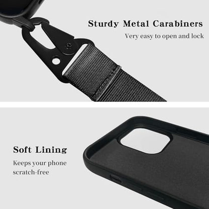 Compatible with iPhone 16e/ 17e Case with Lanyard Crossbody iPhone Case with Strap Adjustable Shockproof Drop Protection Silicone Phone Cover for iPhone 16e/ 17e 6.1’’ Black - color: Black, size: iPhone 16e/ 17e