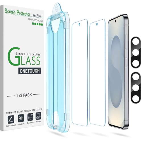 amFilm OneTouch for Samsung Galaxy S25+ Plus Screen Protector TemperedGlass - size: S25P-6.7"