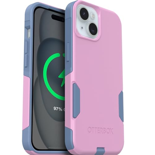 OtterBox iPhone 17e, 16e, 15, 14, 13 Commuter Series Case - Pink & Blue | 3X Military Drop Protection - Slim - Dual-Layer Shockproof Design - Pocket-Friendly - Raised Edges - Port Covers - color: Pink/Blue