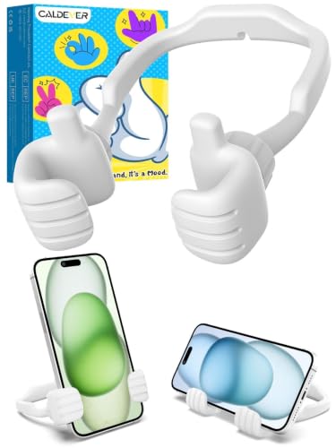 Stocking Stuffers for Men Women Teens Kids Funny Lazy Phone Stand Gadgets - color: White