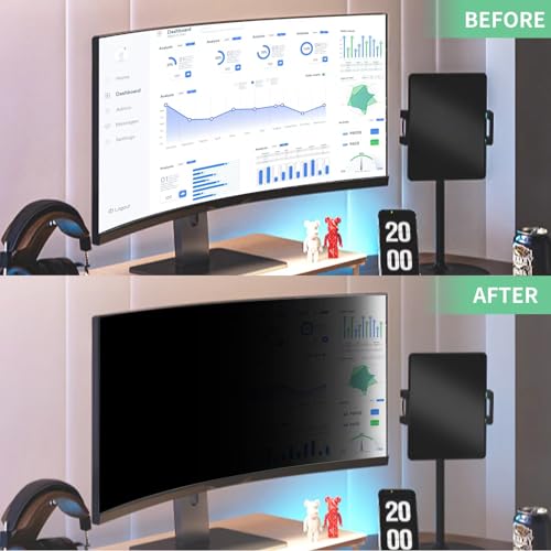 2 Pack 34 Inch Privacy Screen for 21:9 Curved and Flat Monitors - size: 2 Pack-34''Monitor Screen Protector (21:9)