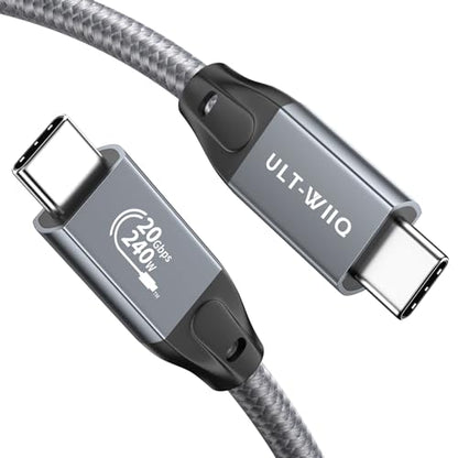 ULT-WIIQ USB C 3.2 Gen 2x2 Cable, 8K 4K Portable Monitor Cable Grey 2FT - size: 2FT