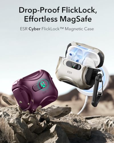 ESR for AirPods Pro 3 Case (2025), Compatible with MagSafe, Burgundy - color: Burgundy, size: AirPods Pro 3 Case