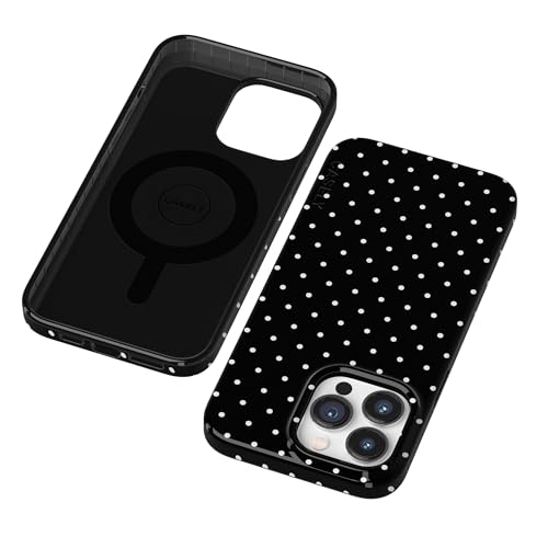 Casely iPhone 14 Pro Case | On the Dot | Black Polka Dot | Compatible with MagSafe | Classic Ultra Slim Design - color: On the Dot | Black Polka Dot, size: Iphone 14 Pro