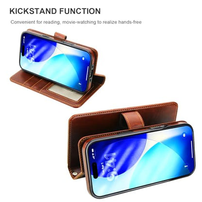 Bocasal Detachable Wallet Case Card Holder for iPhone 17 Air, Brown - color: Brown