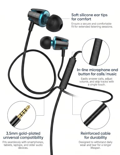 Teens Wired Earbuds with Case, 3.5mm Headphones for School, Neon Dinosaur - color: Neon Dinosaur
