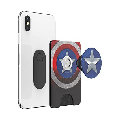 PopSockets Adhesive Phone Wallet with Grip- Captain America - color: Captain America, style: Adhesive