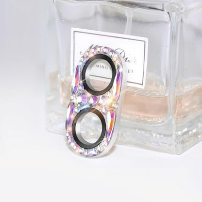 Bling Diamond Camera Lens Protector Compatible with iPhone 16 ＆ iPhone 16 Plus lens full Screen Protector with 3D Rhinestone Sparkle - size: iPhone 16 ＆ iPhone 16 Plus