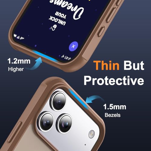 SKYLMW Compatible with iPhone 17 Pro Max Case with Stand,Desert Brown | iPhone 17 Pro Max Phone Case 6.9",Magnetic Ring Stand,Compatible with MagSafe,Military-Grade Protection,Great Grip Feeling - color: Desert Brown, size: Iphone 17 Pro Max