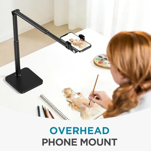 InnoGear Overhead Phone Mount Phone Stand Tabletop Cooking Tripod for Desk