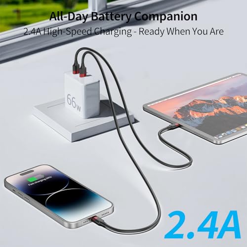 Vienceen 1 ft USB to Lightning Cable, 2 Pack Short iPhone Fast Charger Cord, [MFi-Certified] 12 Inch Lightning Charger Cable for iPhone 14/13/12 - size: 1 FT