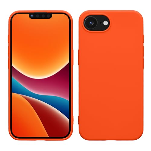 kwmobile Case Compatible with Apple iPhone 17e / iPhone 16e Case - Soft Slim Protective TPU Silicone Cover - Neon Orange - color: neon orange