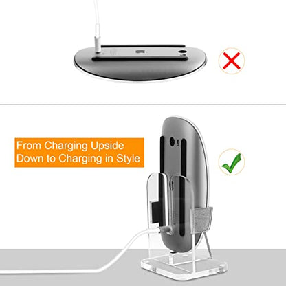 Acrylic Stand Base Compatible with Apple Magic Mouse 1 & 2 - style: vertical style