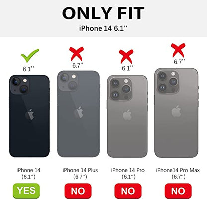 Strap Case for iPhone 14 with Stand, HD Clear | Wrist Strap Kickstand, Adjustable Finger Hand Grip Loop, Slim Transparent Anti-Scratch Back, Soft Bumper Phone Cover - color: HD Clear, size: iPhone 14