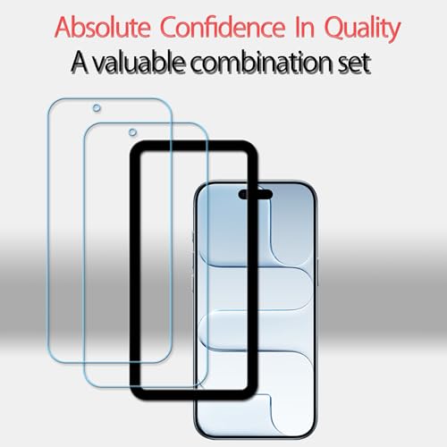 Anti Blue Light Screen Protector For iPhone Air Tempered Glass Film 2-Pack with Easy Alignment Tool