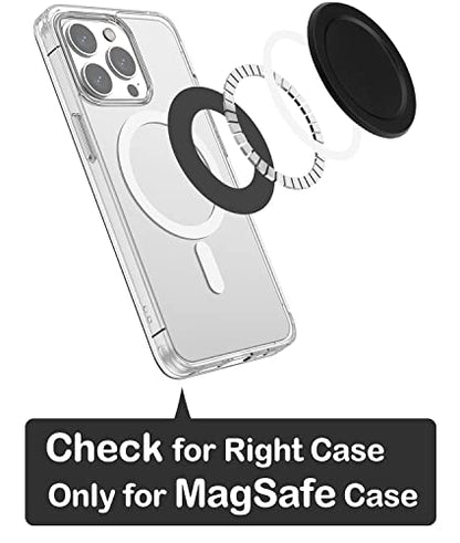 metisinno Magnetic Base Basic Compatible with PopSocket Phone Grips and iPhone MagSafe Cases, Black - color: Black, style: Base Basic