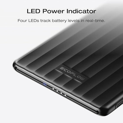 EF ECOFLOW Rapid Magnetic Portable Charger, Ultra-Slim 5,000mAh Wireless Charging Power Bank, Magsafe-Compatible Battery Pack for iPhone 16/15/14/13/12 Series - color: Black