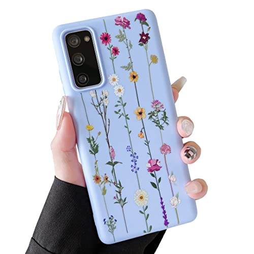 ZTOFERA Floral Case for Samsung Galaxy S20 FE 5G,Cute Flower Pattern Case for Girls Women,Flexible Silicone Protective Slim Shockproof Bumper Phone Cover for Samsung Galaxy S20 FE,Purple - color: Purple, size: for Samsung Galaxy S20 FE 5G