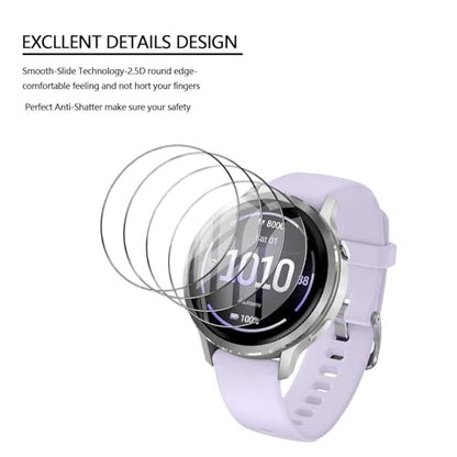 Anoowkoa 4 Pack Compatible with Garmin Venu 4/Gamin Venu 3S(41mm) Screen Protectors [Non-Glass] Premium Soft Film Full Coverage.High Definition.Scratch-resistant.drop-proof,Easy to install - color: Garmin Venu 4 41mm