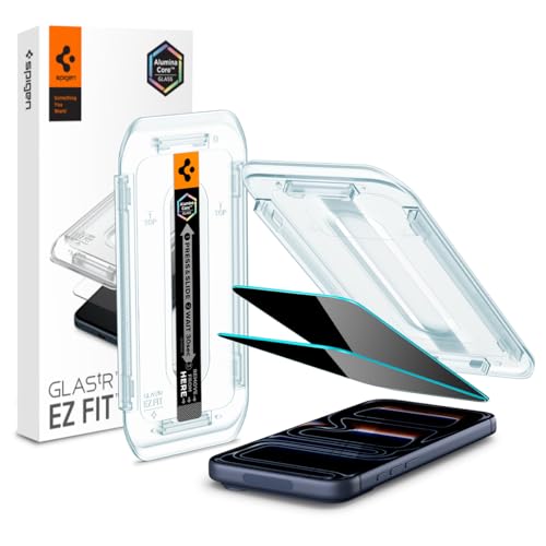 Spigen GlasTR EZ FIT Privacy Screen Protector for iPhone 17 Pro, 17, 16 Pro - size: iPhone 17 Pro | iPhone 17 | iPhone 16 Pro