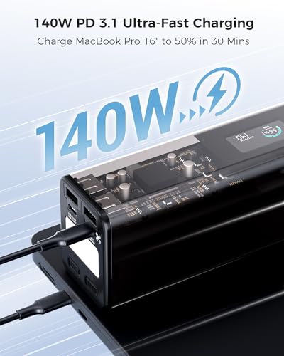 ZOUPW 140W Portable Power Bank, Portable Power Station with 100W AC Outlet