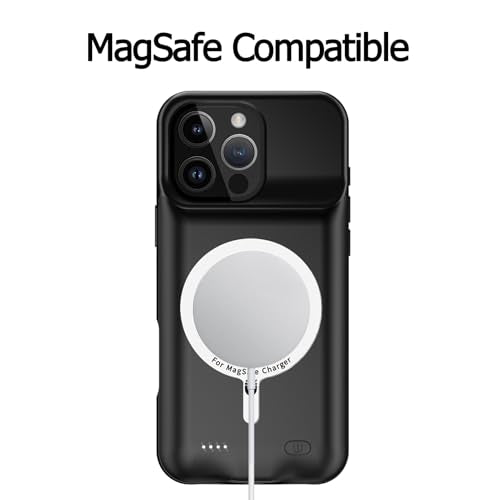 Wireless Charging Case for iPhone 16 Pro,10000mAh High Capacity Portable Rechargeable Extended Battery Case Qi Wireless Charging with iPhone 16 Pro (6.3 inch) Extended Battery Charger Case (Black) - size: iPhone 16 Pro (6.3 inch)