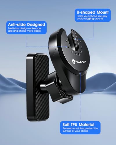 KALAPOP Magnetic Phone Holder for Socket Grip,Work with Pop Socket for MagSafe & Adhesive Phone Grip/Stand,360°Adjustable Strong Magnet (Magnetic Holder)
