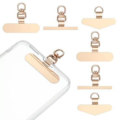 Xthrotsenk Rotatable Metal Lanyard Patch Cell Phone Lanyard Tab Phone Tether Tab Stainless Steel Phone-Lanyard-Tether-Tabs for All Full Cellphone Cases (3 Styles)