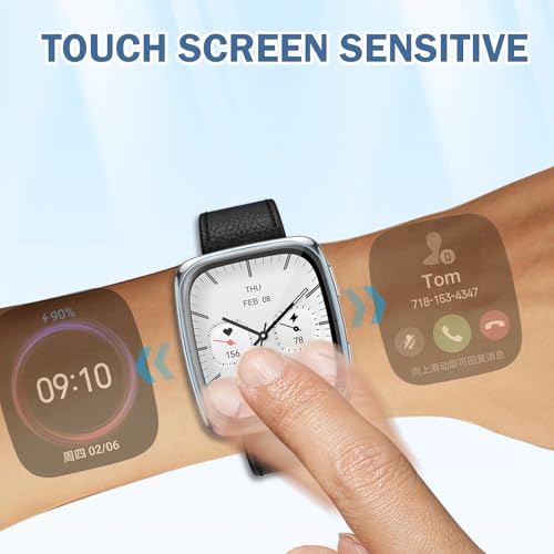 6 PCS Compatible for Amazfit Active 2 Square Screen Protector Clear, Ultra-thin HD Flexible [Not Glass] Protective Film for Active 2 Square Watch Screen Saver, Anti-scratch & Touch Sensitive