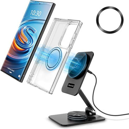 Compatible with MagSafe Charger, 15W Magnetic Charger Stand for Phones - color: Black