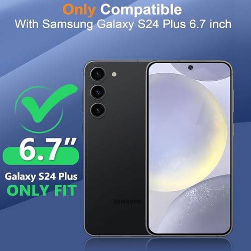 Battery Case for Galaxy S24 Plus, 12000mAh High Capacity Portable Rechargeable Protective Case Support Wireless Charging Compatible with Galaxy S24 Plus (6.7 inch) Extended Battery Charger Cover-Black - size: Galaxy S24 Plus