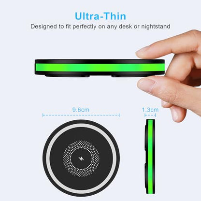 Samsung Galaxy S26 Ultra Wireless Charger Fast Charging Pad for Galaxy S26 Ultra S26 S25 S24 S23 Wireless Phone Charger Android Charging Station Cargador Inalámbrico para for iPhone 17e 17 Pro Max 16
