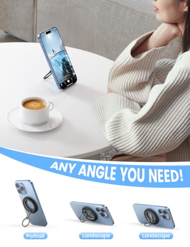 Lamicall for MagSafe Magnetic Phone Ring Grip - 360° Rotation Stand Holder - color: Misty Black