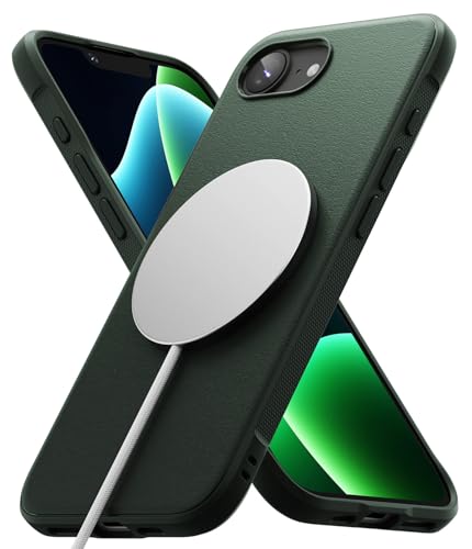 Ringke Onyx for iPhone 17e Case and iPhone 16e Case [Compatible with MagSafe] Oil & Dirt Resistant, Individual Lens Covers for Cameras, Non-Slip Enhanced Grip Lightweight Cover - Magnetic Dark Green - color: Magnetic Dark Green, size: iPhone 17e / iPhone