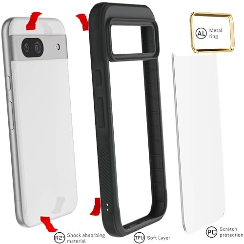 Ghostek Covert Clear Pixel 8a Case with Shockproof Drop Protection Premium Protective Wireless Charging Compatible Phone Cover Designed for 2024 Google Pixel 8a (6.1") (Black) - color: Black [Limited Edition], size: Pixel 8a