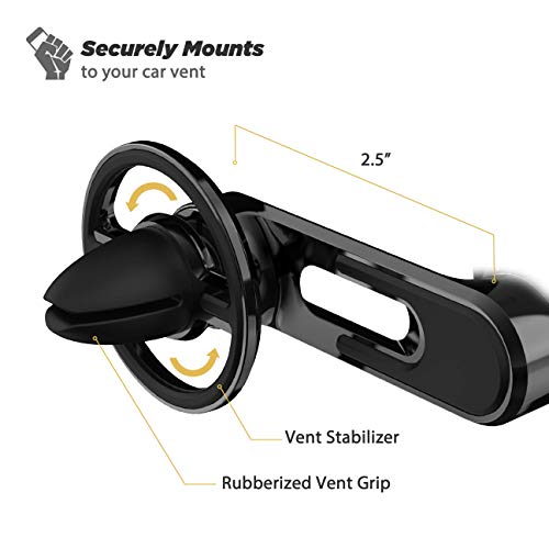 Scosche VP2M-SP Universal Freeflow Vent/Dashboard Phone Holder for Car, 2-in-1 Portable, Adjustable Non-Magnetic Mobile Device Stand with 360° Rotation, Vent Clips and Quick Grip Universal Mount Head - size: 1 Pack, style: FreeFlow Dash / Vent