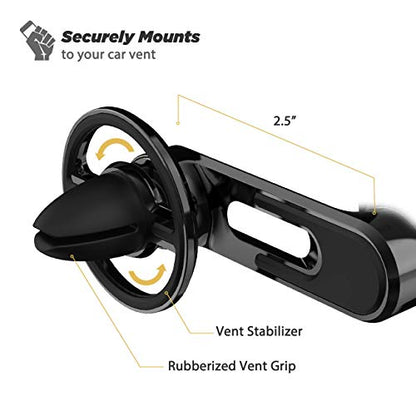 Scosche VP2M-SP Universal Freeflow Vent/Dashboard Phone Holder for Car, 2-in-1 Portable, Adjustable Non-Magnetic Mobile Device Stand with 360° Rotation, Vent Clips and Quick Grip Universal Mount Head - size: 1 Pack, style: FreeFlow Dash / Vent