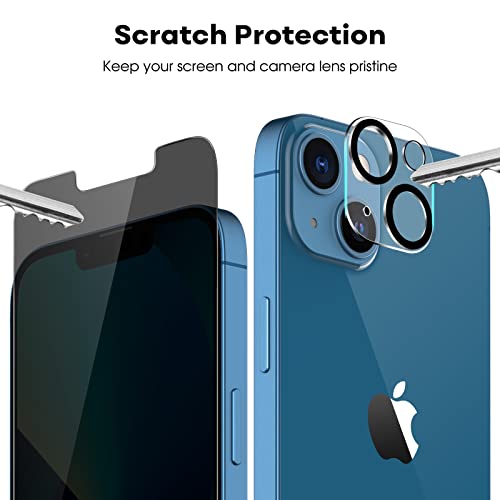 JETech Privacy Screen Protector for iPhone 13, 2+2 Pack - size: iPhone 13