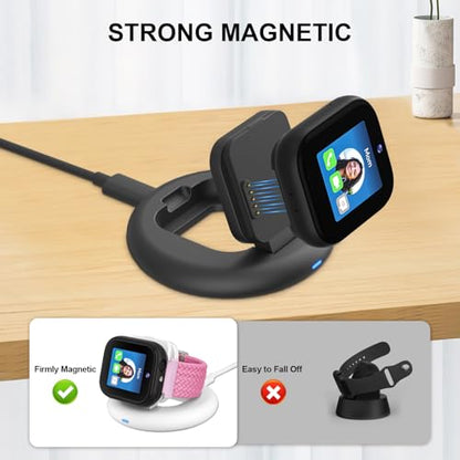 Foldable Magnetic Charging Dock Compatible for Sync UP Kids Watch 2 Charger - color: Black for SyncUP Watch 2