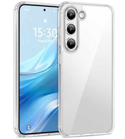 USLAI Case for Samsung Galaxy S23+ Plus 5G, Anti-Yellowing, Crystal Clear Back, Shockproof & Military‑Grade Drop Protection - Transparent - color: Clear, size: Galaxy S23 Plus