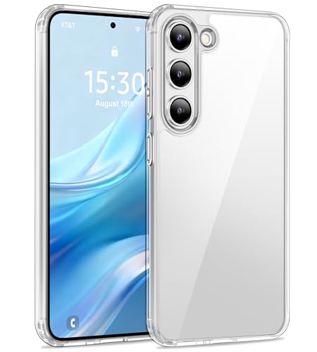USLAI Case for Samsung Galaxy S23+ Plus 5G, Anti-Yellowing, Crystal Clear Back, Shockproof & Military‑Grade Drop Protection - Transparent - color: Clear, size: Galaxy S23 Plus