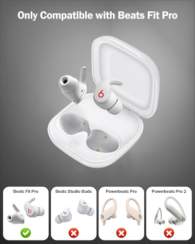 Charging Case Replacement for Fit Pro – Wireless Charger Case with Bluetooth Pairing Button, 700mAh Battery, Earbuds Not Included - color: Beats Fit Pro White