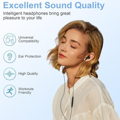 USB C Wired Earbuds Type C Headphone Headset Earphone USBC Earbuds with Mic