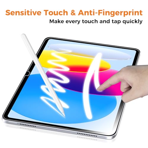 2 Pack iPad screen protector Tempered Glass with Application Tray, Screen Protector for iPad A16 2025 11th/10th Generation 2022 (11-In/10.9) Touch Sensitive Scratch Resistant Easy to Install - size: iPad (A16) 11th/10th Gen.(2025/2022)
