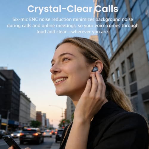 TOZO NC9 Hybrid Active Noise Cancelling Wireless Earbuds, 60H, LED Display - color: Blue