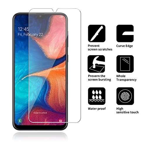 [4 Pack] iCsapr Glass Screen Protector Compatible for Samsung Galaxy A20 (Not Fit for Galaxy S20) [9H Hardness]-HD Screen Tempered Glass, Scratch Resistant, Easy Install [Case Friendly][Bubble - size: Galaxy A20